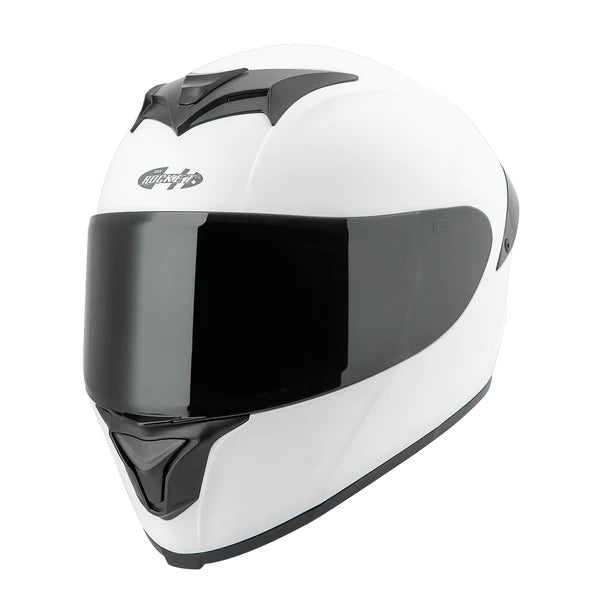 ADULT RKT 100 SOLID FULL FACE HELMET (White) | Joe Rocket