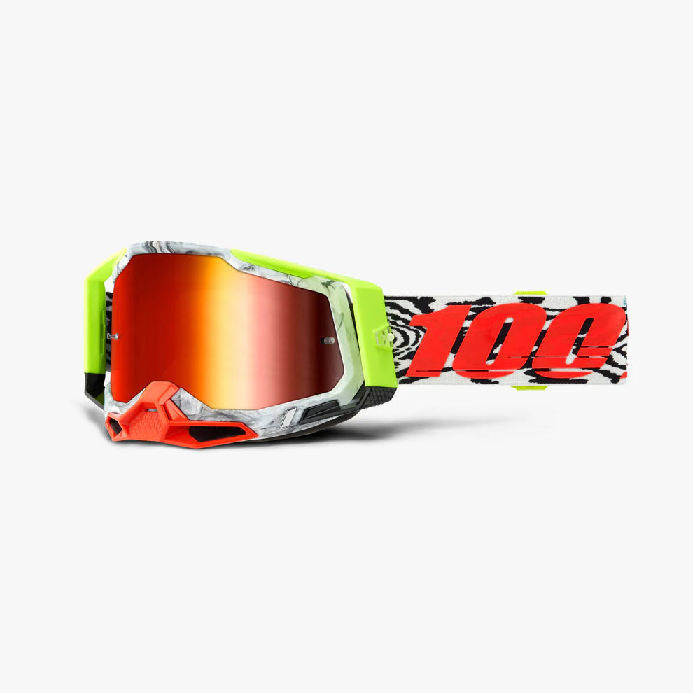 100% RACECRAFT 2 GOGGLE ENGAL - MIRROR RED LENS