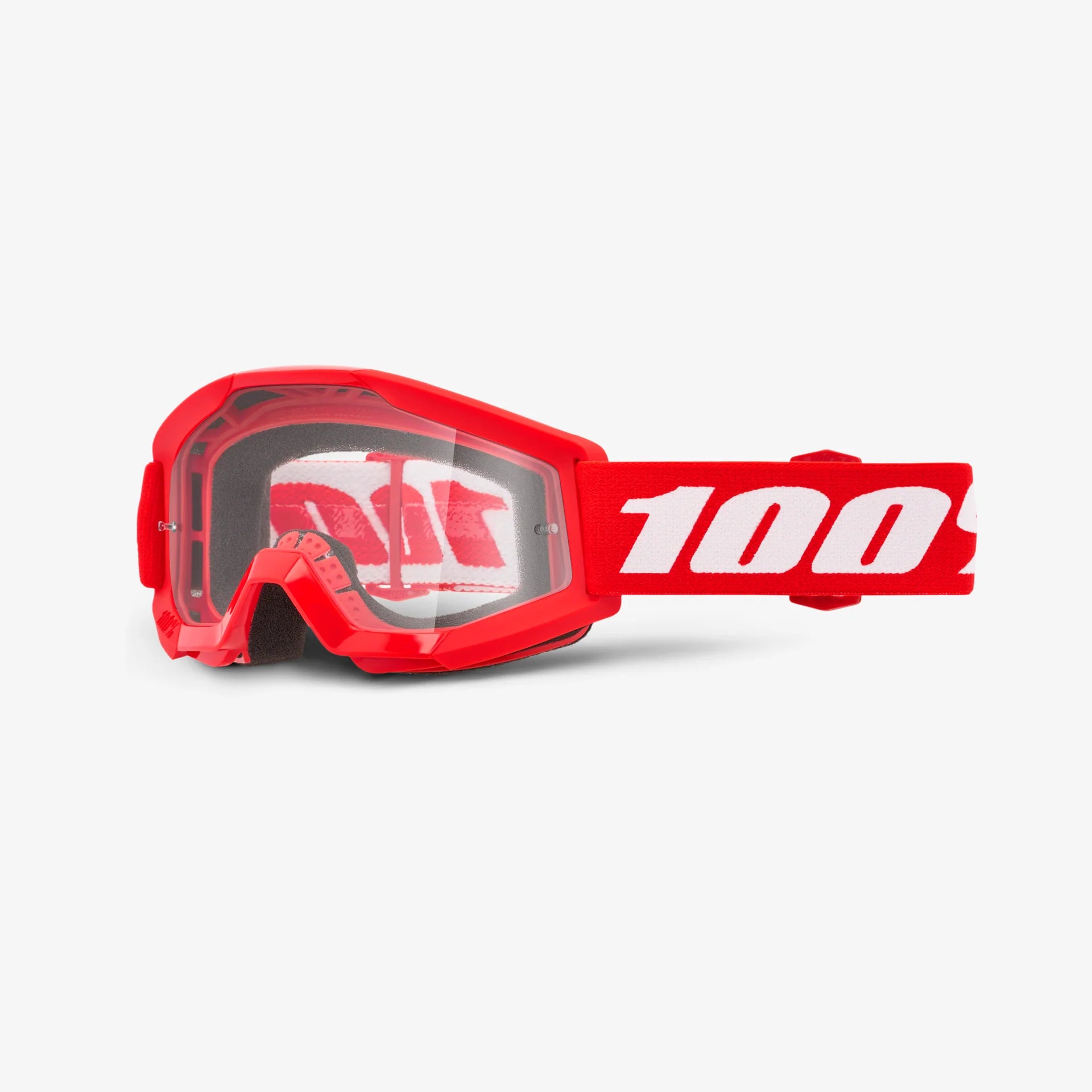 100% STRATA MINI GOGGLE | RED - CLEAR LENS