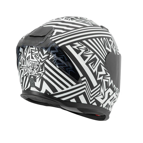 ADULT SS1650 LUNATIC FRINGE FULL FACE HELMET (White/Black) | Speed and Strength