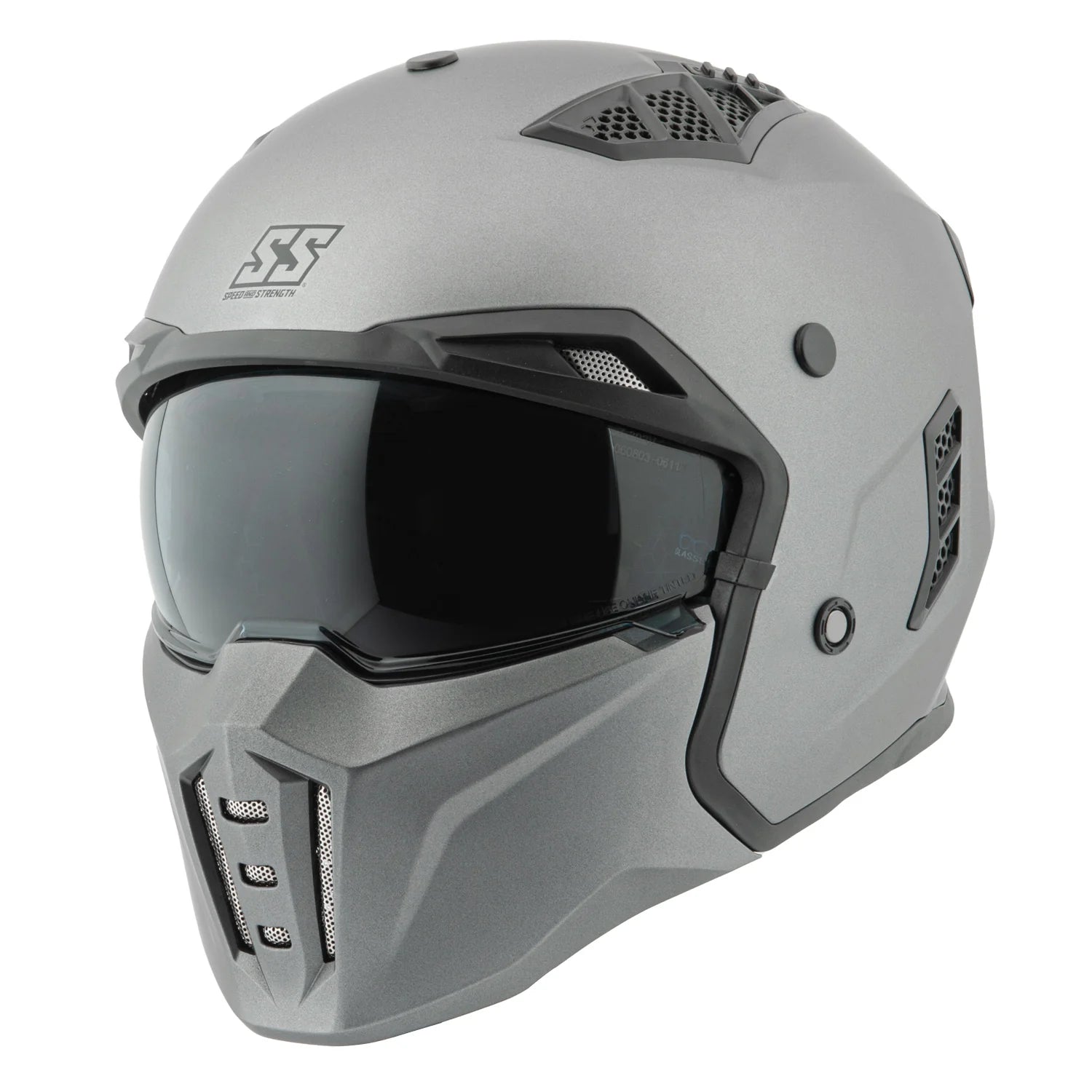 SS2450 SOLID OPEN FULL FACE HELMET (Matte Charcoal) | SPEED & STRENGTH