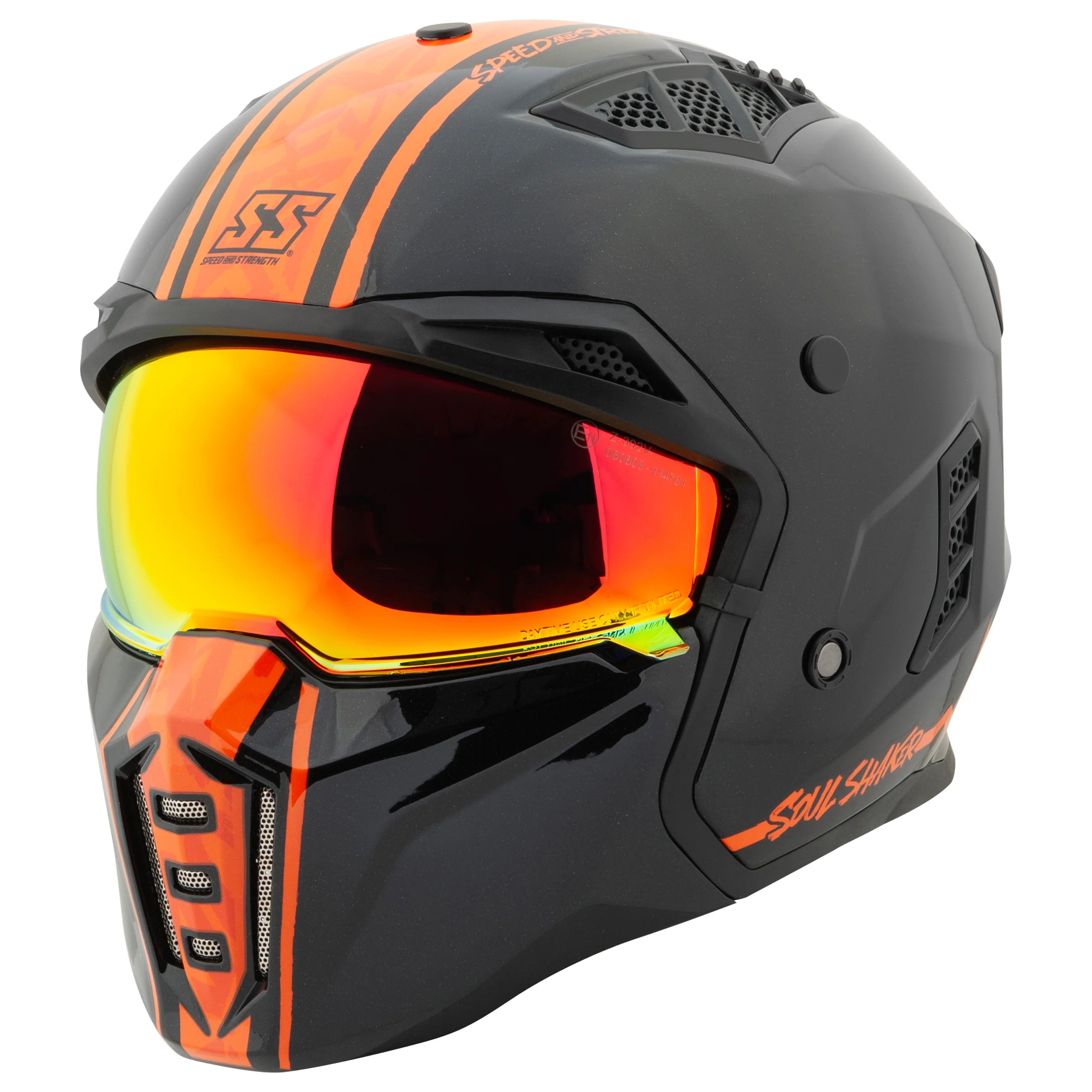 SS2450 OPEN FULL FACE HELMET (Gloss Orange) | SPEED & STRENGTH