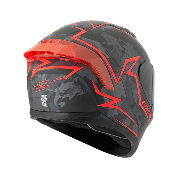 ADULT SS750 MOMENT OF TRUTH FULL FACE HELMET (Red/Black) | Speed and Strenght