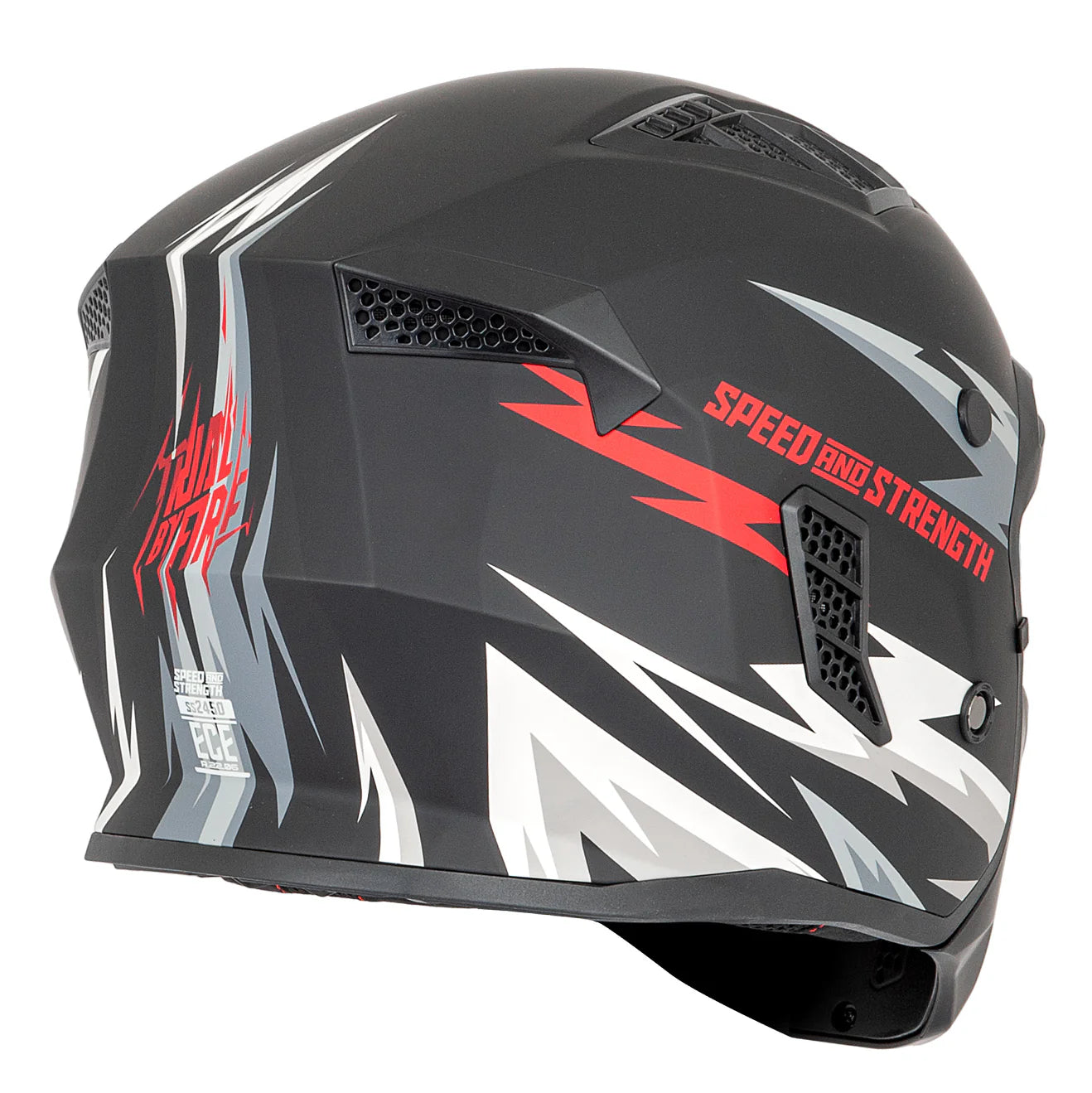 SS2450 OPEN FULL FACE HELMET (Matte Red/Sand) | SPEED & STRENGTH