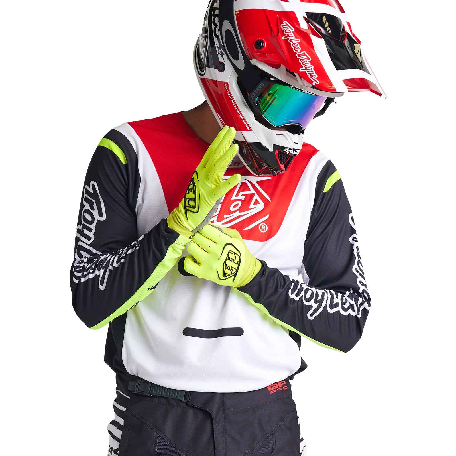 MEN'S GP PRO JERSEY (Blends White/Glo Red) | Troy Lee Designs