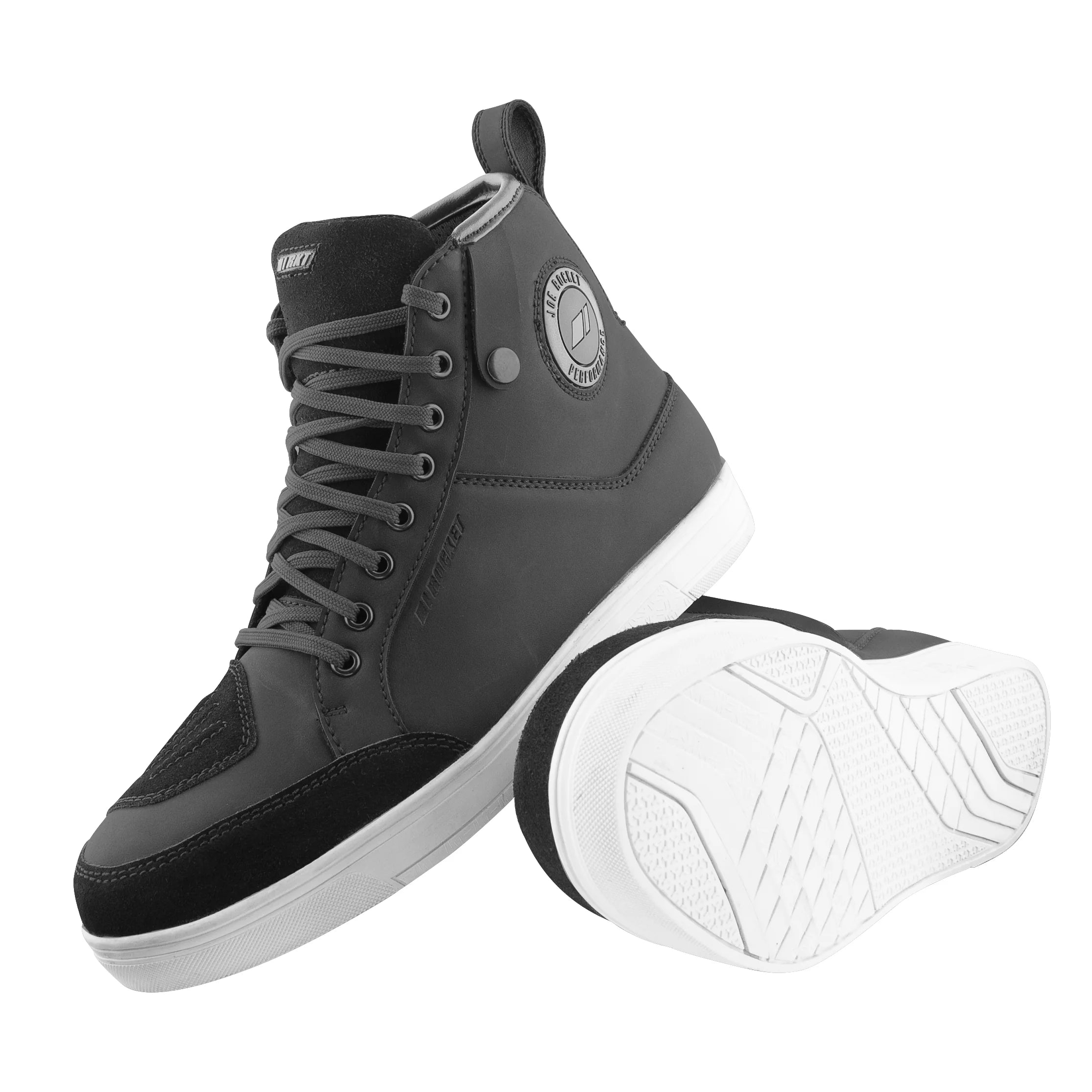 WOMEN'S GLORIOUS AND FREE MOTO SHOE (Black/White) | Joe Rocket