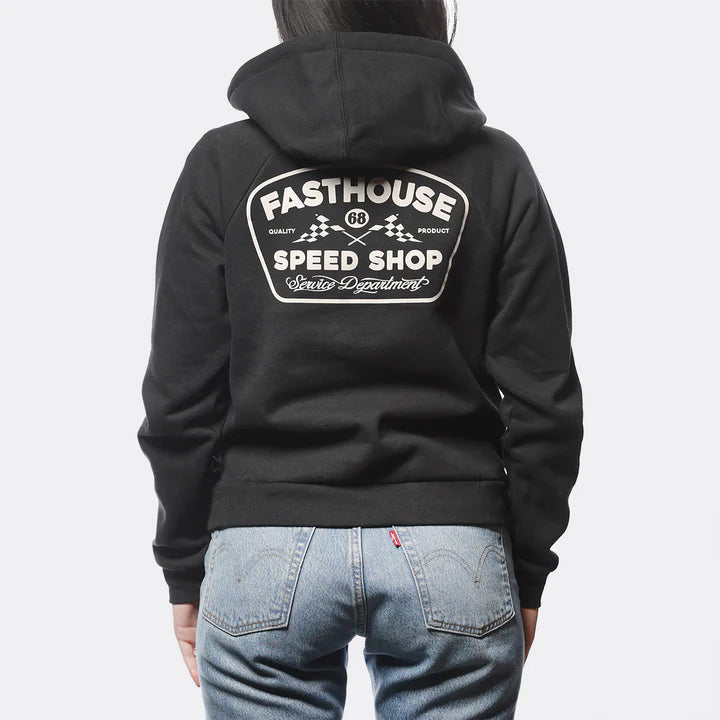 WOMEN'S WEDGED HOODED PULLOVER (Black) | Fasthouse