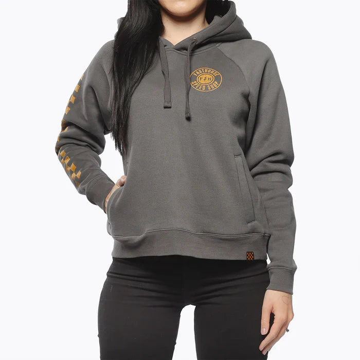 WOMEN'S STRAY HOODED PULLOVER (Dark Gray) | Fasthouse