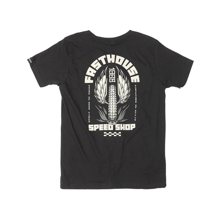 YOUTH SS IRON STEED TEE (Black) | FASTHOUSE