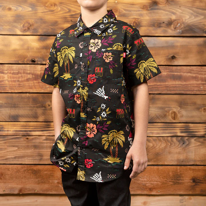 YOUTH TRIBE SS BUTTON-UP SHIRT (Black) | Fasthouse