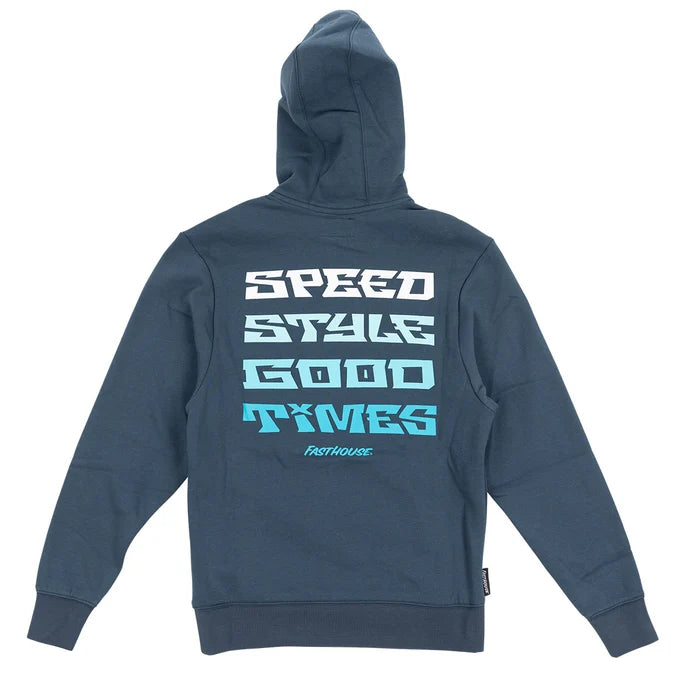 YOUTH PILLAR HOODED PULLOVER (INDIGO) | FASTHOUSE