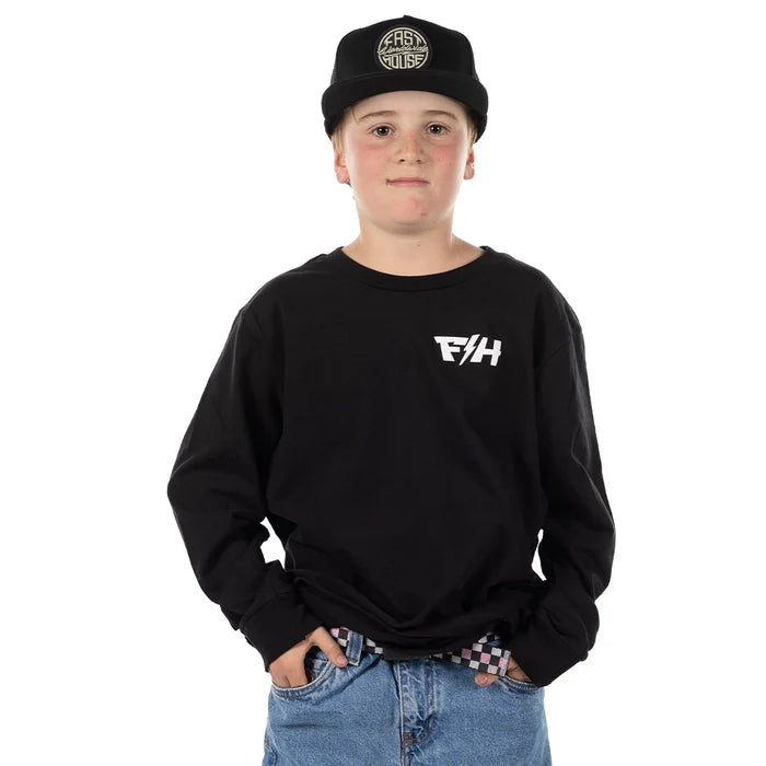 YOUTH PILLAR LS TEE (BLACK) | FASTHOUSE