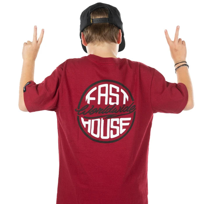YOUTH SQUALL SS TEE (CARDINAL) | FASTHOUSE