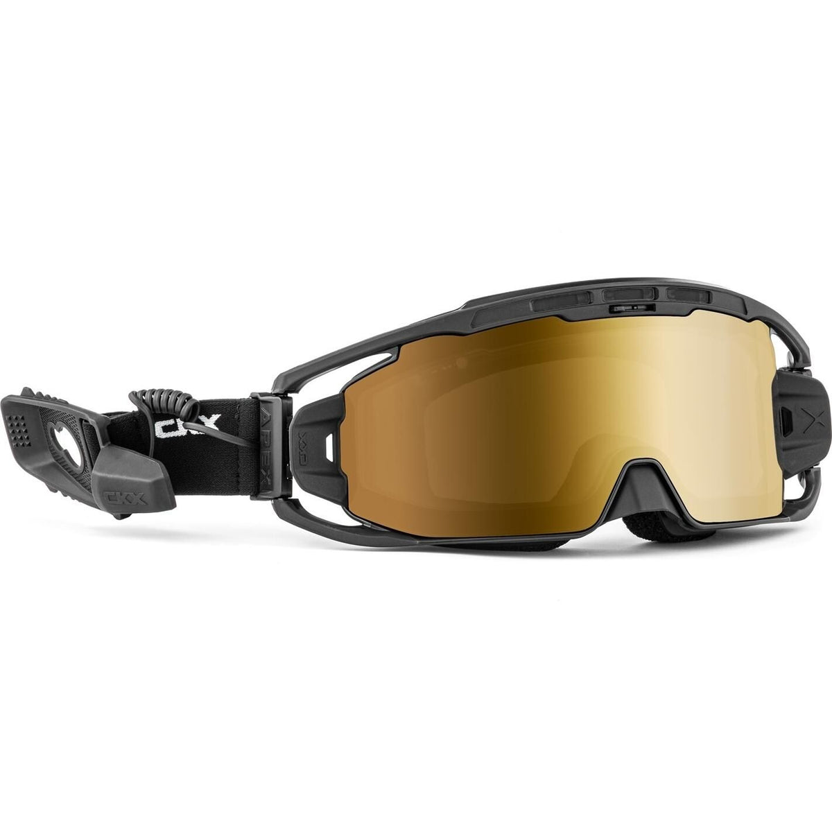 APEX ELECTRIC GOGGLES (MATTE BLACK-ELECTRIC GOLD MIRROR DOUBLE LENS) | CKX