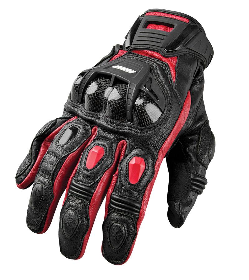 MEN'S BLASTER SR LEATHER GLOVES (Red/Black) | Joe Rocket