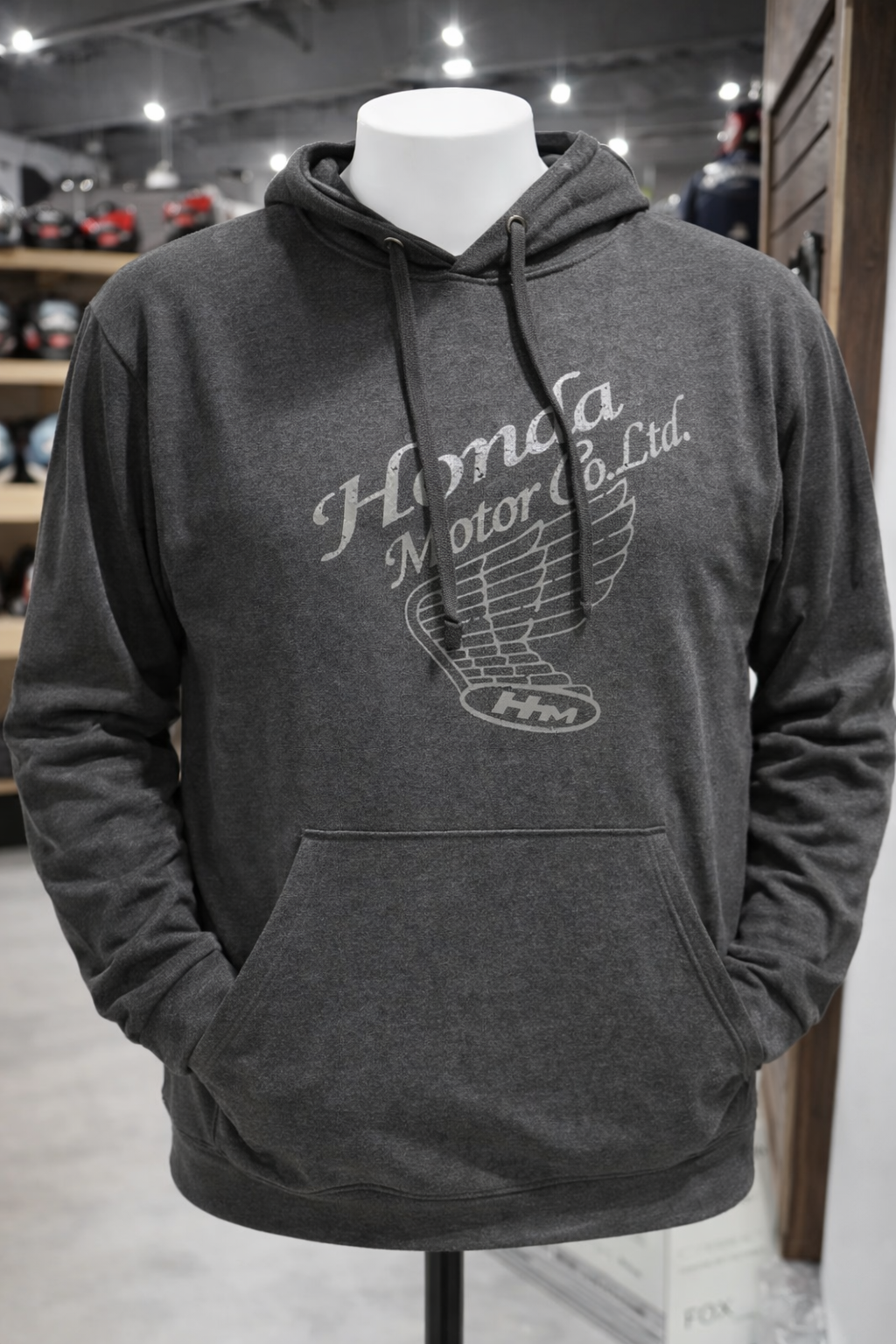 HONDA PULLOVER VINTAGE HOODIE (Grey) | TNT