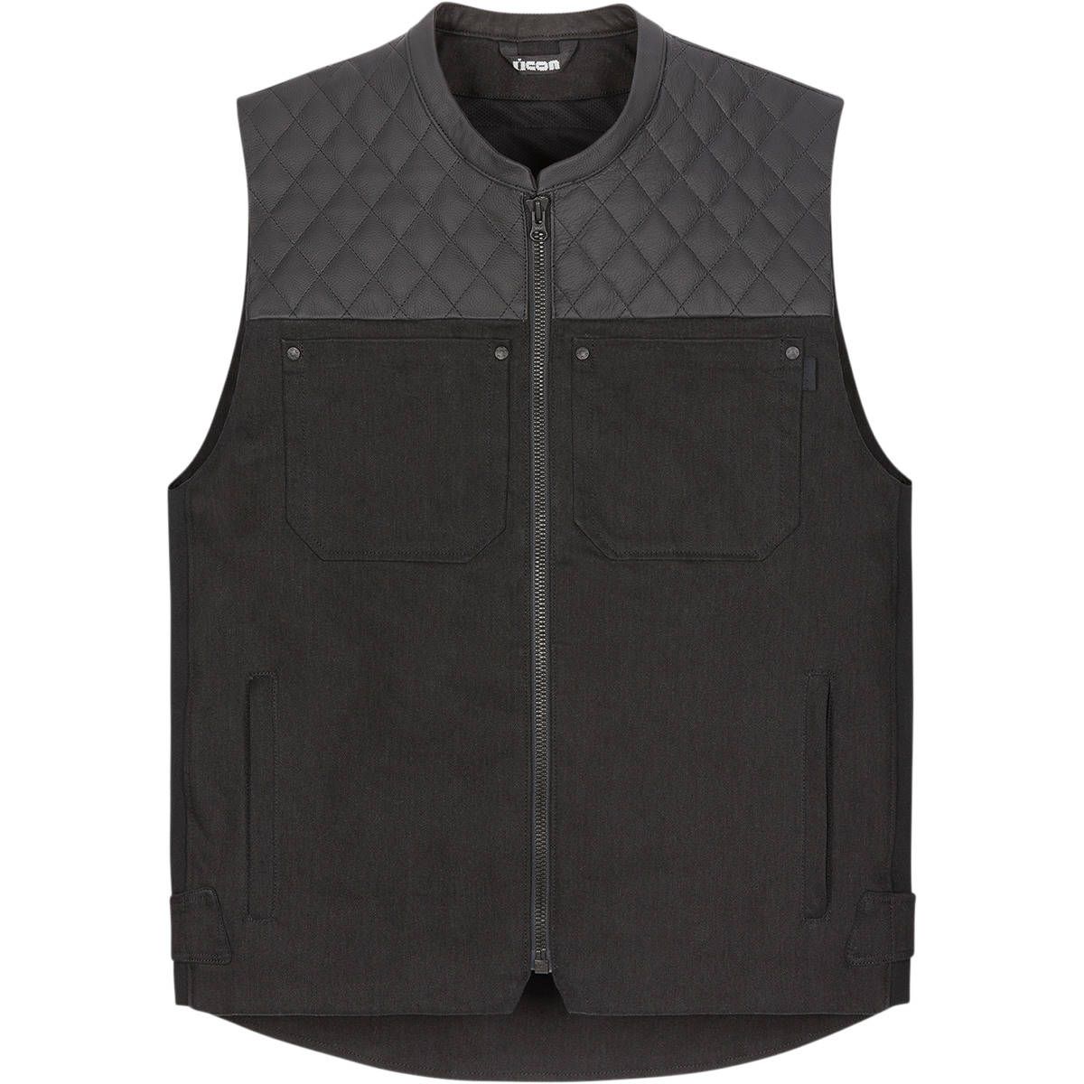 CHAMONIX DENIM VEST (Black) | Icon