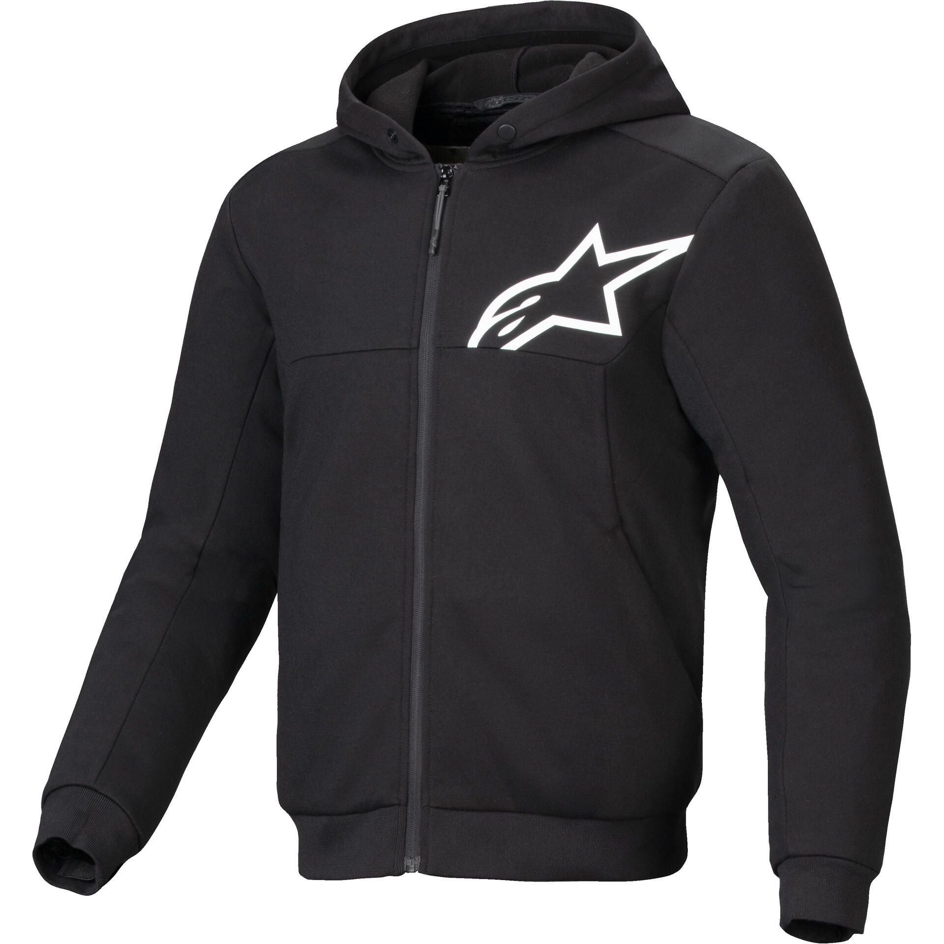 CHROME V2 ARMOURED HOODIE (Black) | ALPINESTARS
