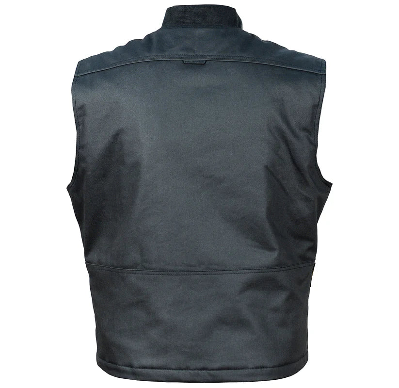 MEN'S COBAIN WAXED VEST (Black) | Helgrade