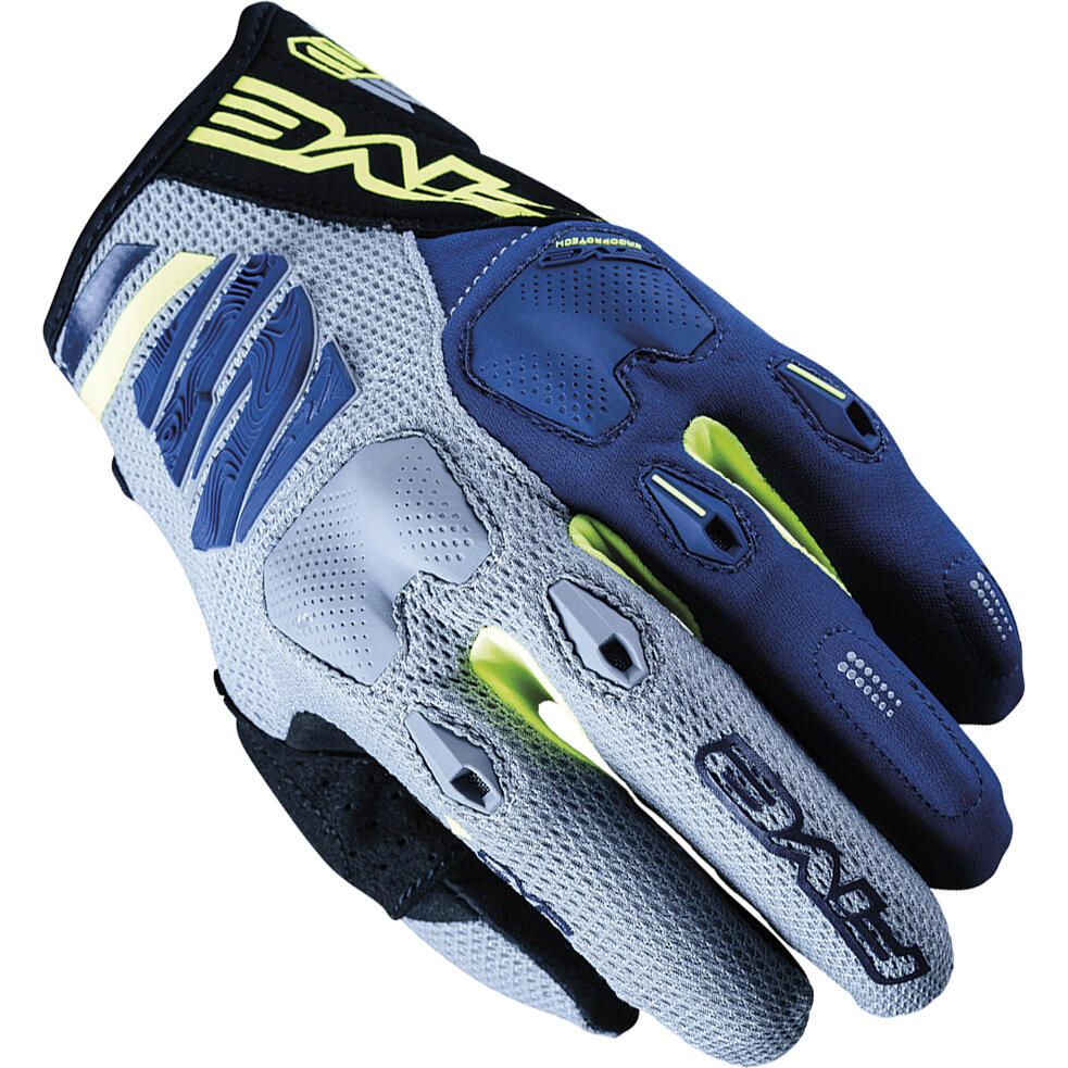 E-2 OFFROAD GLOVES (Grey/Yellow/Navy) | FIVE