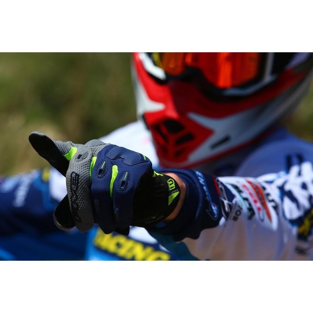E-2 OFFROAD GLOVES (Grey/Yellow/Navy) | FIVE