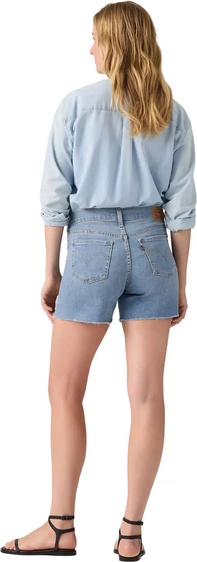 WOMEN'S MID LENGTH SHORTS (Update Just a Fan) | LEVI'S, showcasing the back view with a slim fit and style for summer.