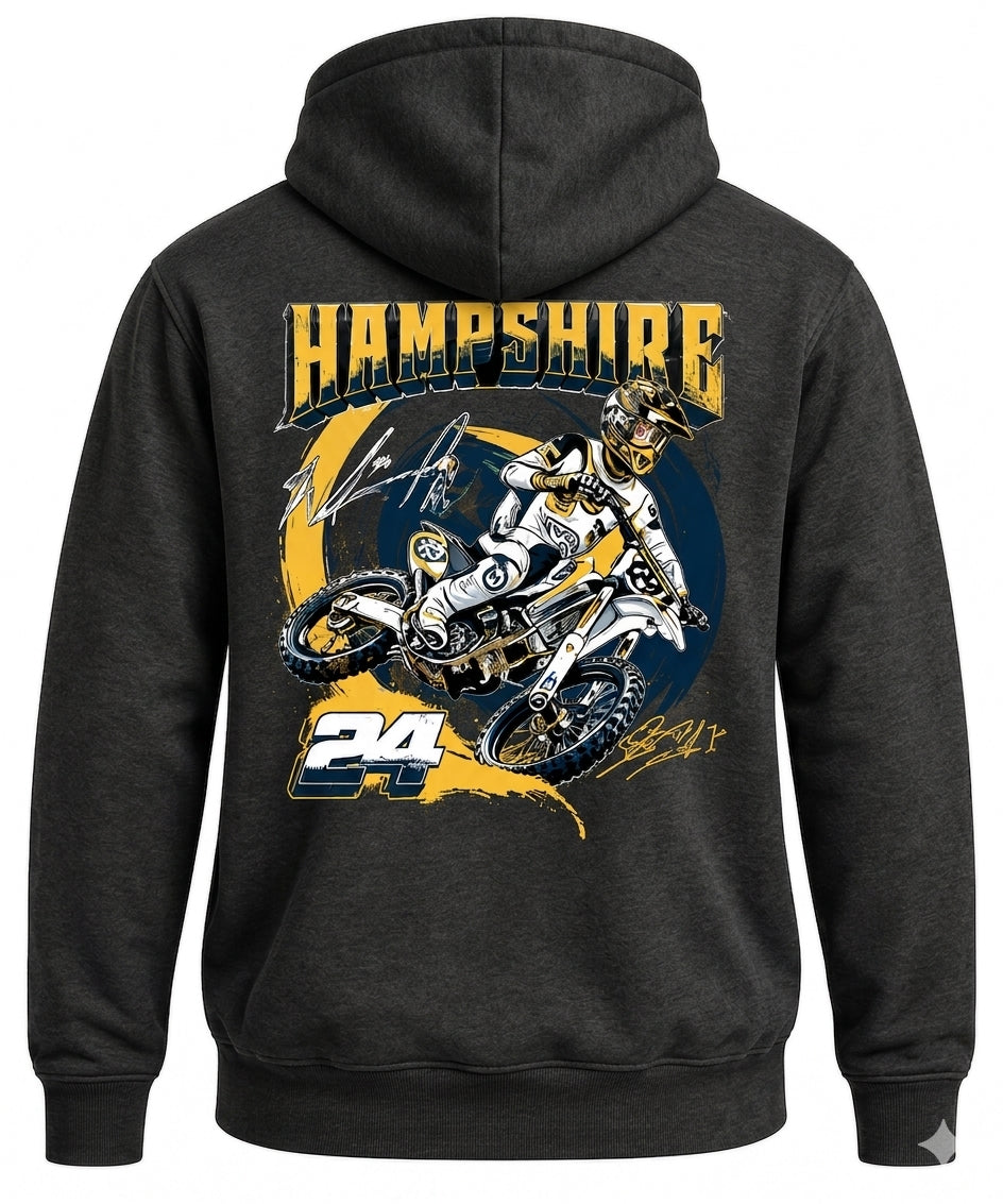 RJ THROWBACK HOODIE (CHARCOAL) | HUSQVARNA