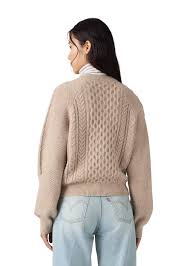 JOLIE CABLE CREWNECK SWEATER (TAN HEATHER) | LEVIS