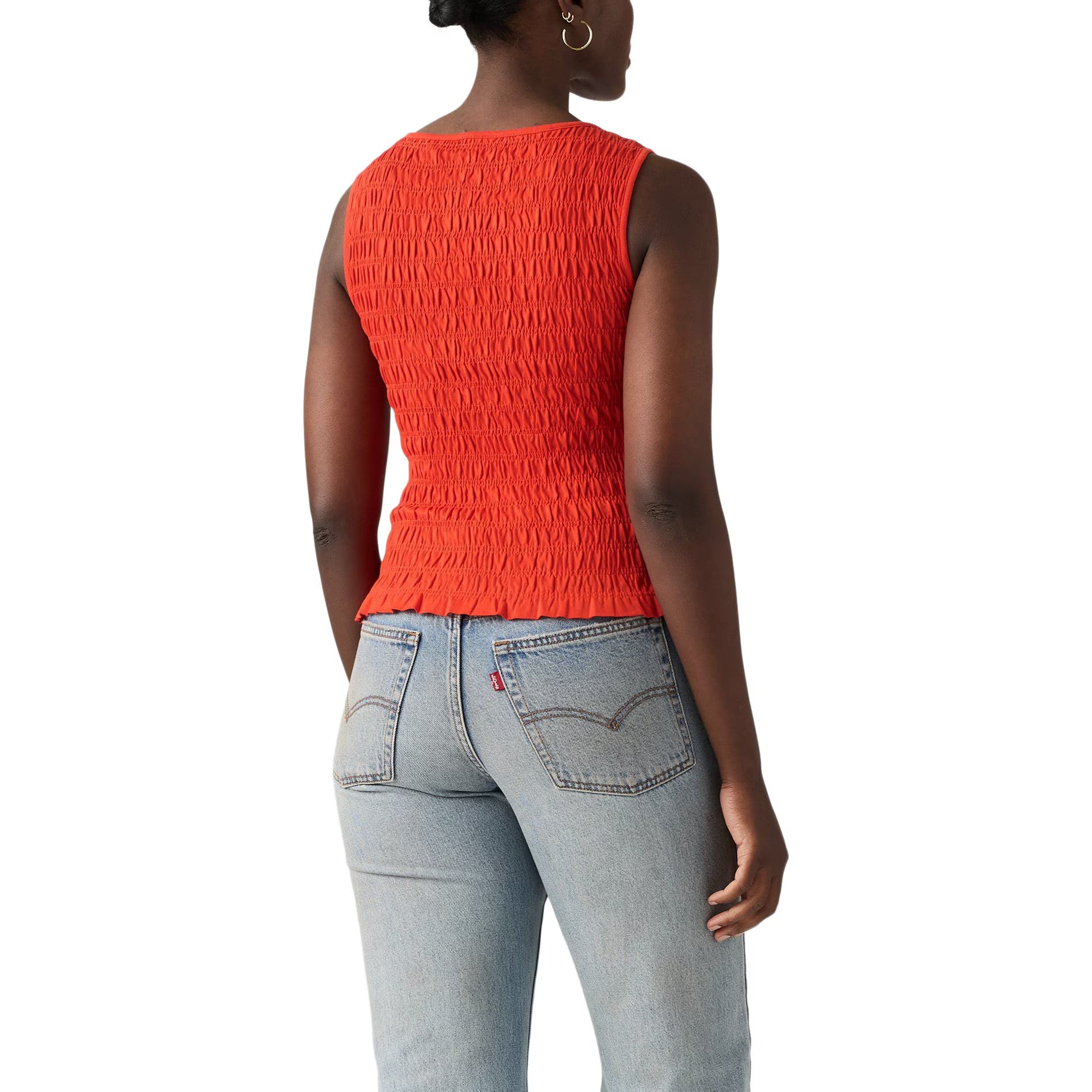 BELLA SMOCKED TOP (Signal Red) | LEVI'S