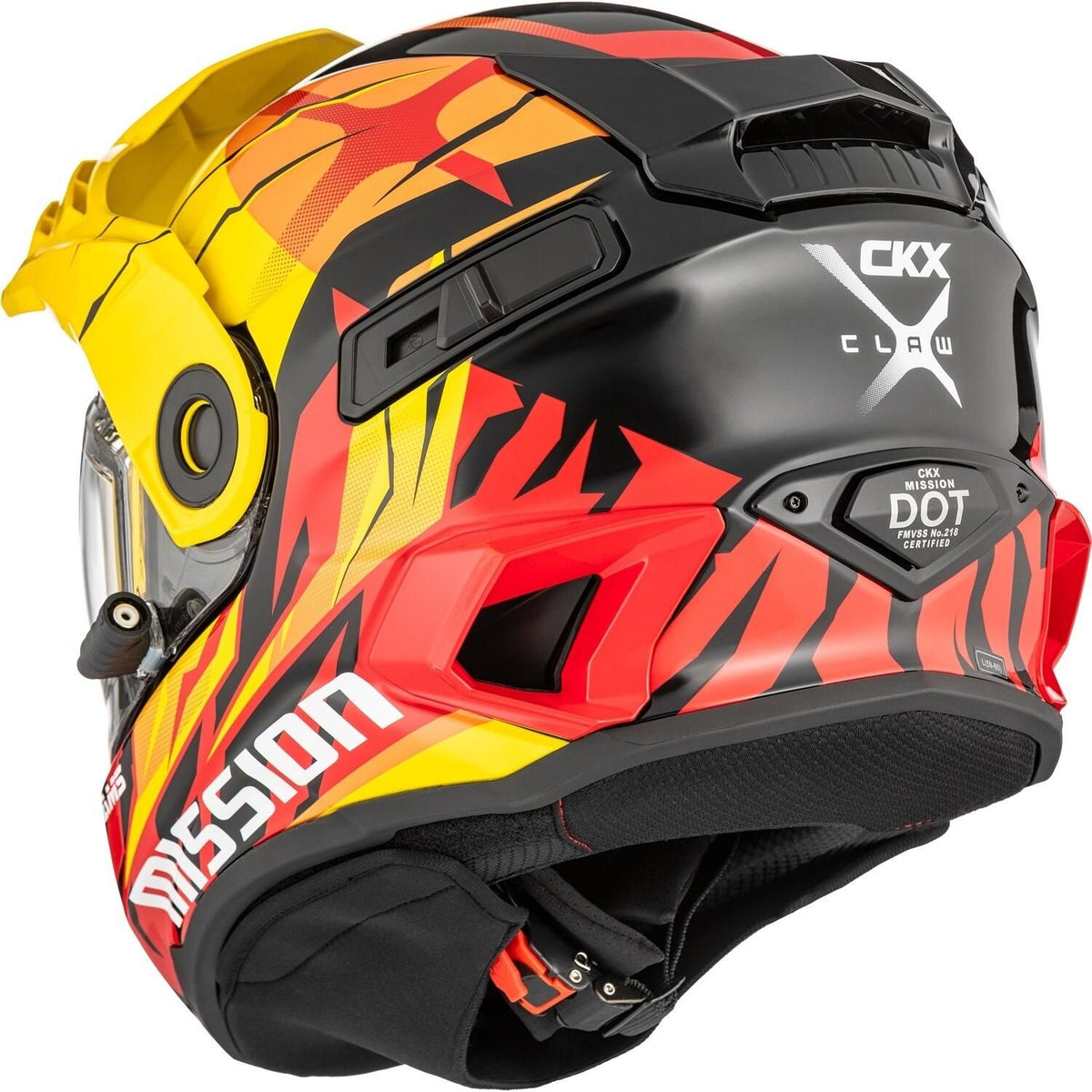 MISSION DL CLAW HELMET (GLOSS YELLOW/ORANGE/RED) | CKX