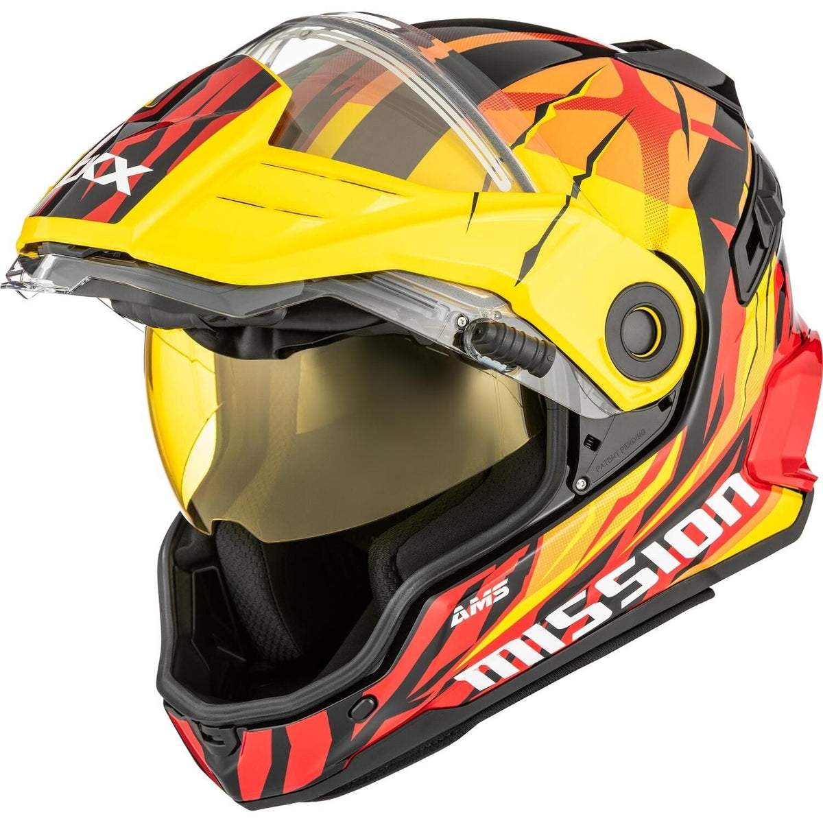 MISSION DL CLAW HELMET (GLOSS YELLOW/ORANGE/RED) | CKX