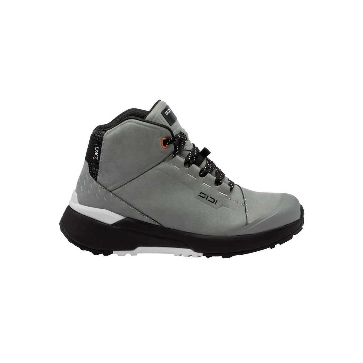 NUCLEUS SUEDE WP RIDING SHOES (Black/Forest) | SIDI - Side view of waterproof grey riding shoes.