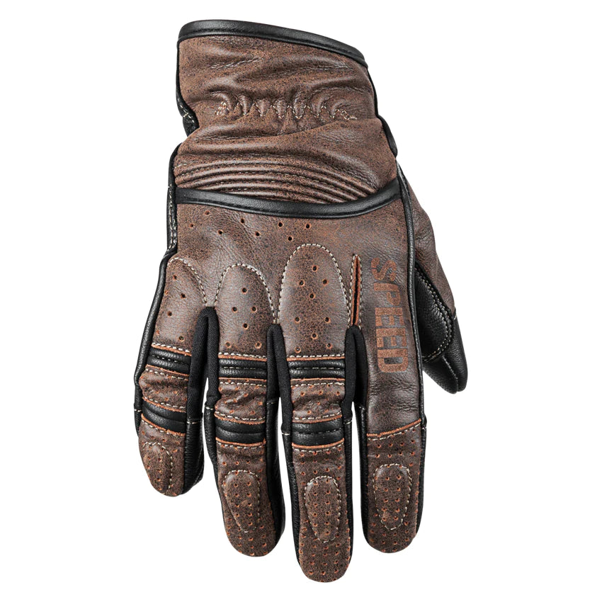 RUST AND REDEMPTION LEATHER GLOVES (Brown) | Speed and Strength