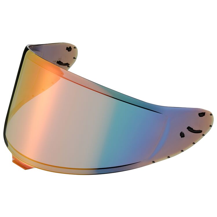 CWR-F2 SHIELD W/PINS SPECTRA FIRE ORANGE face shield for SHOEI RF-1400 and X-Fifteen helmets with UV protection.