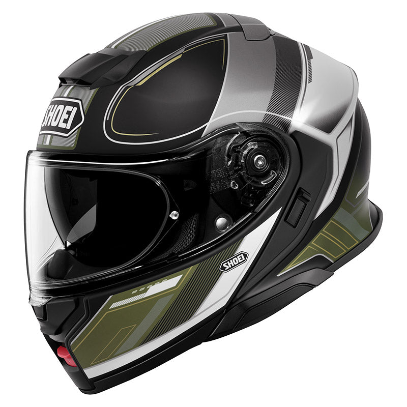 NEOTEC 3 MODULAR HELMET (SHARPEN TC-11 MATTE FINISH) | SHOEI in sleek black and silver design with advanced ventilation.