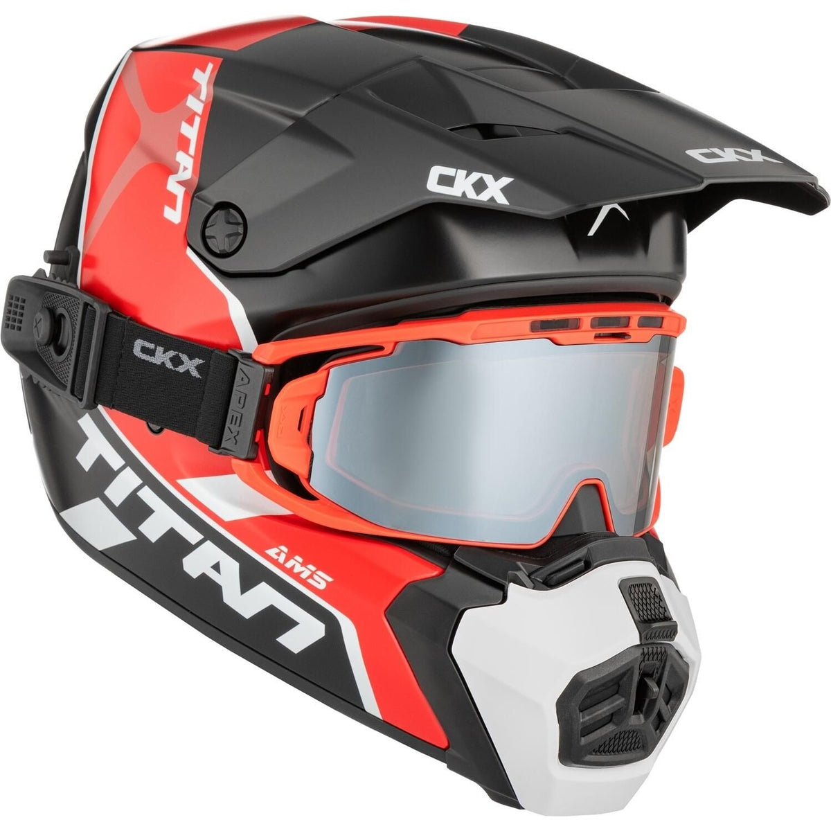 TITAN AMS DOUBLE LENS CONROD HELMET (MATTE RED) | CKX