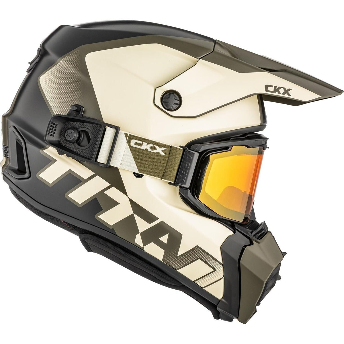 TITAN AMS DOUBLE LENS NUNAVUT HELMET (MATTE BEIGE/GREEN) | CKX