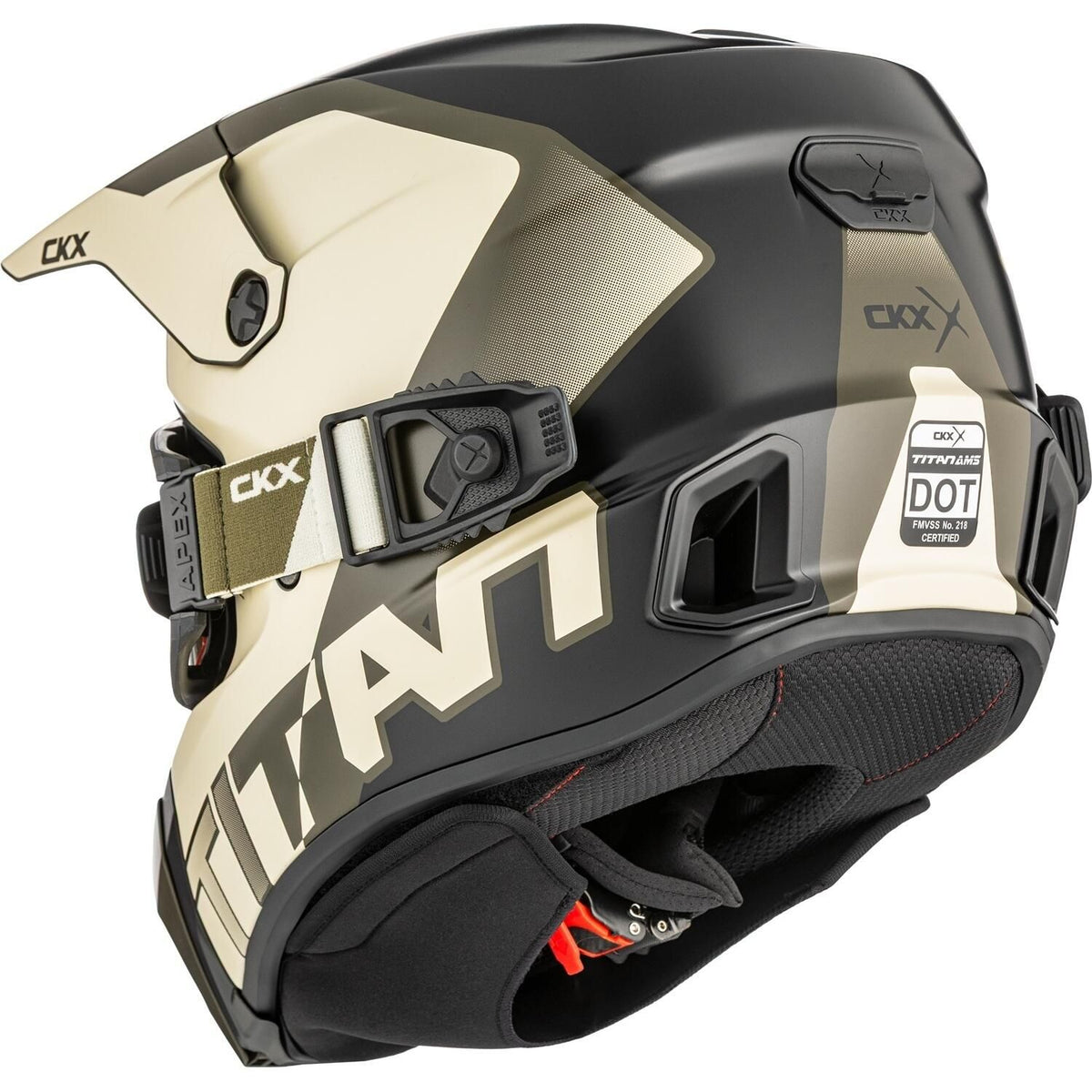 TITAN AMS DOUBLE LENS NUNAVUT HELMET (MATTE BEIGE/GREEN) | CKX