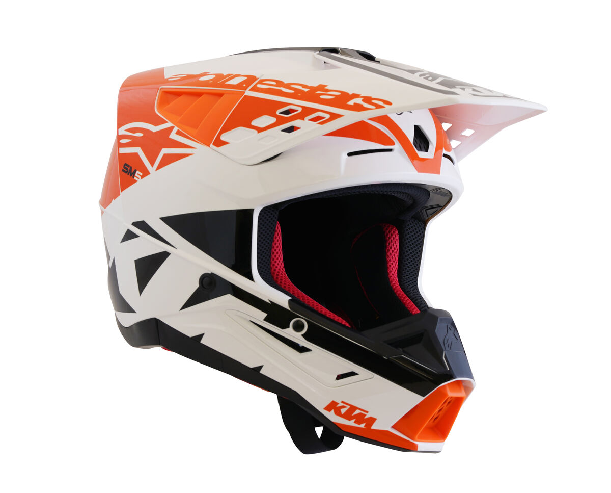 ADULT ALPINESTAR SM5 HELMET (White/Orange/Black) | KTM