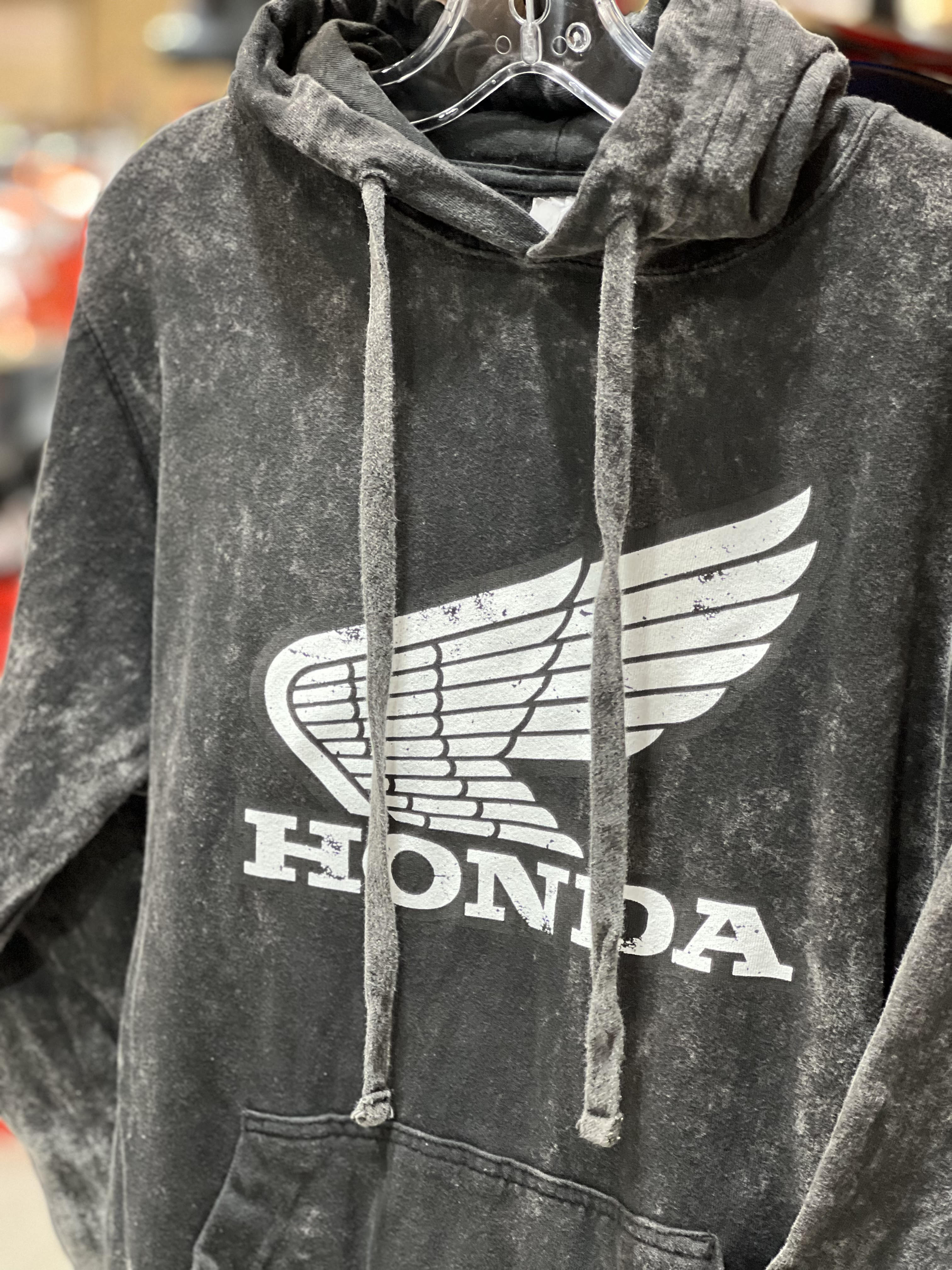 ADULT MINERAL WASH HOODIE (Black) | Honda