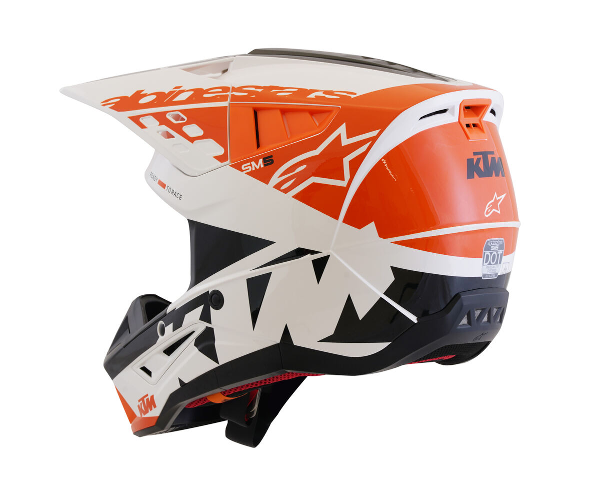 ADULT ALPINESTAR SM5 HELMET (White/Orange/Black) | KTM