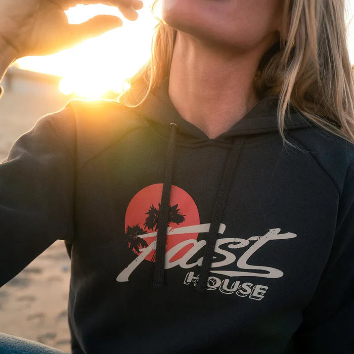 WOMENS SUNSET HOOD PULLOVER (Vintage Black) | FASTHOUSE