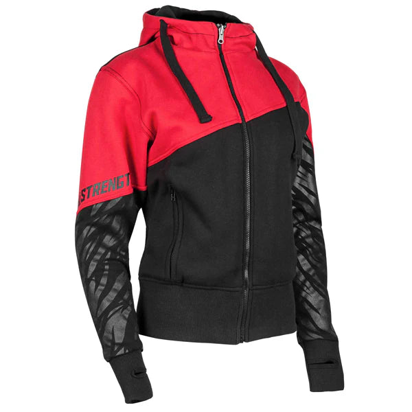 CAT OUT'A HELL ARMOURED HOODY (Red/Grey) | Speed and Strength
