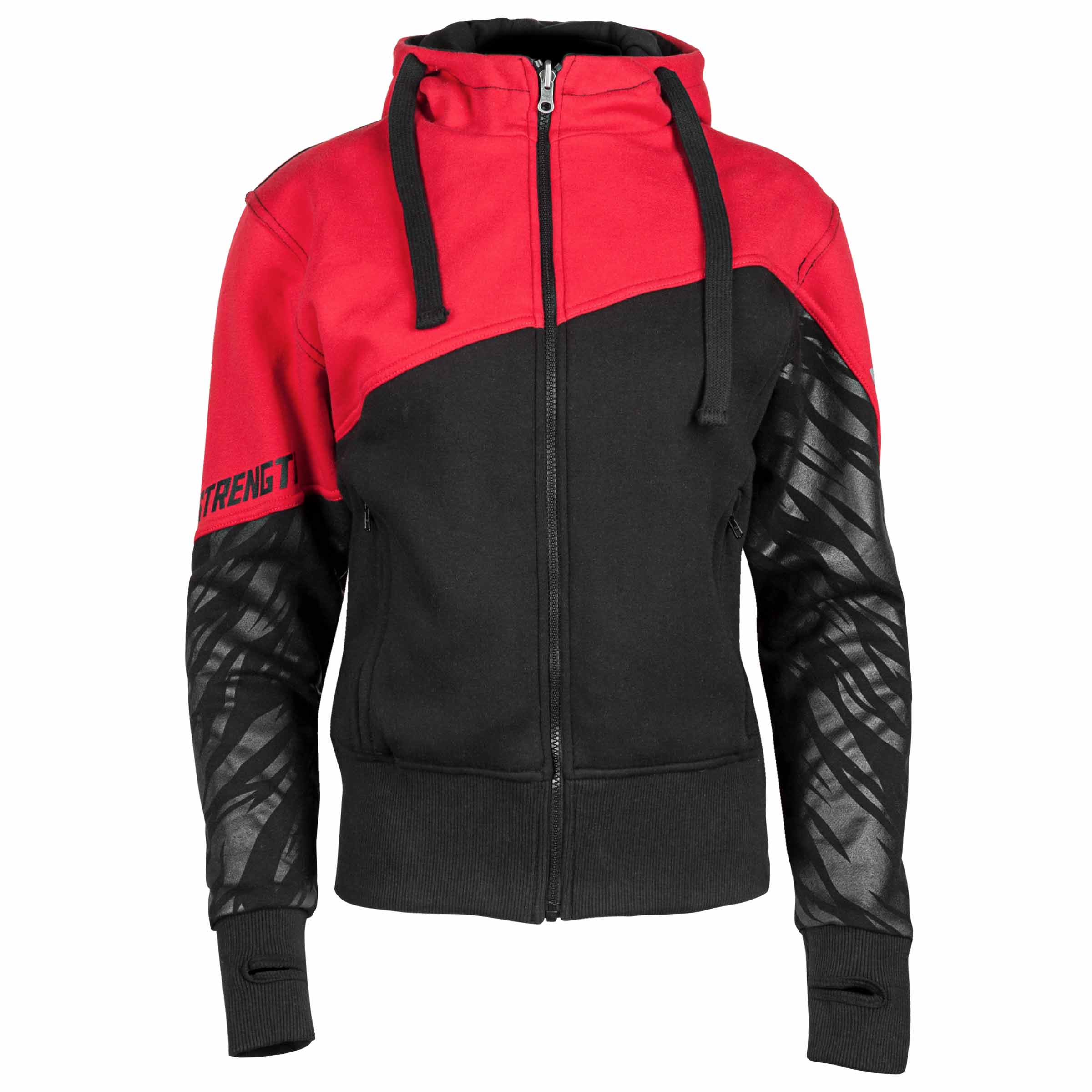 CAT OUT'A HELL ARMOURED HOODY (Red/Grey) | Speed and Strength