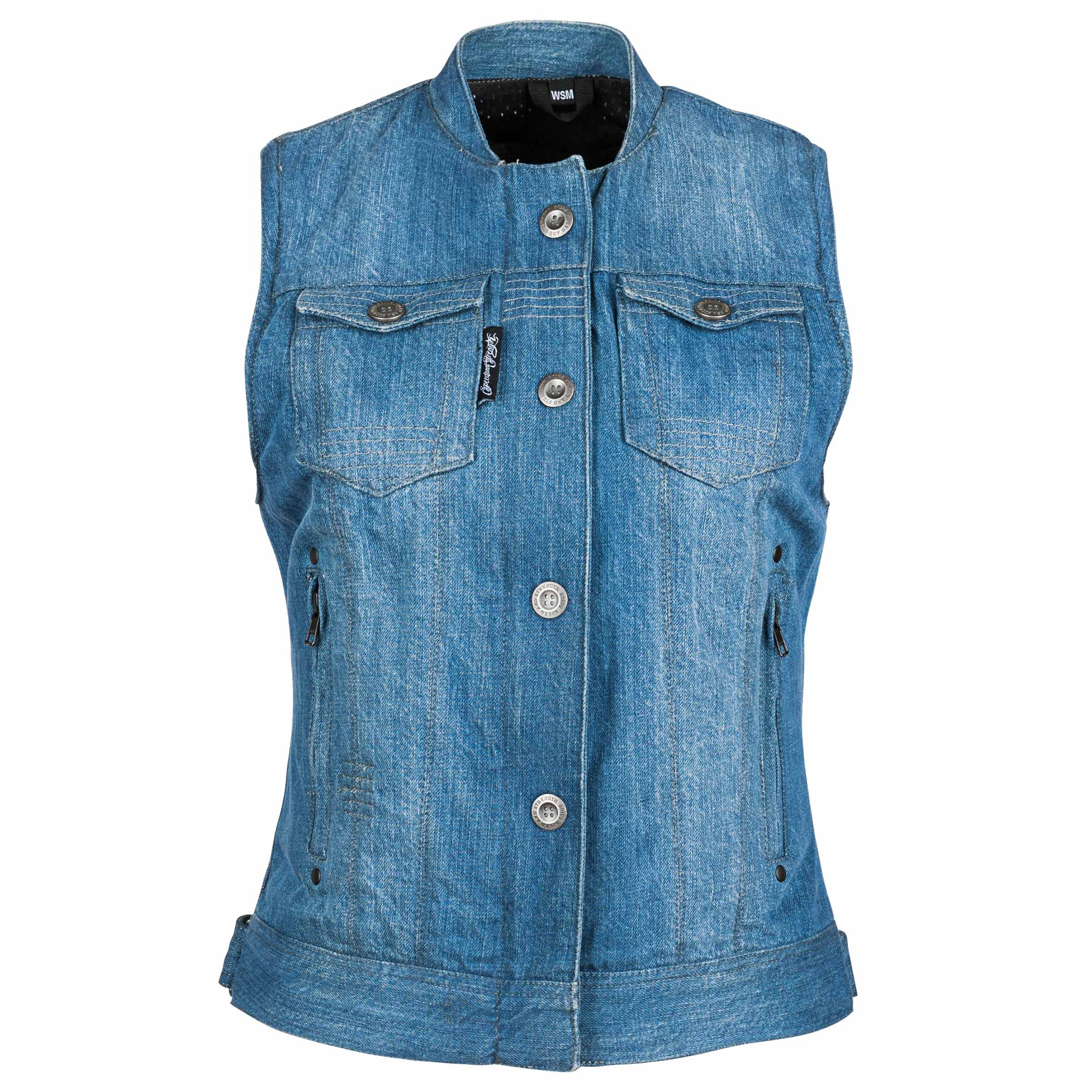 GLORY DAZE DENIM VEST (Blue) | Speed and Strength