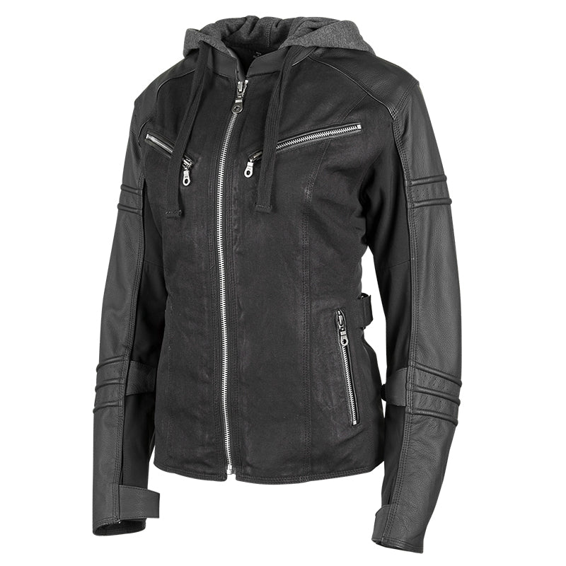 STREET SAVVY LEATHER & TEXTILE JACKET (Black) | Speed and Strength