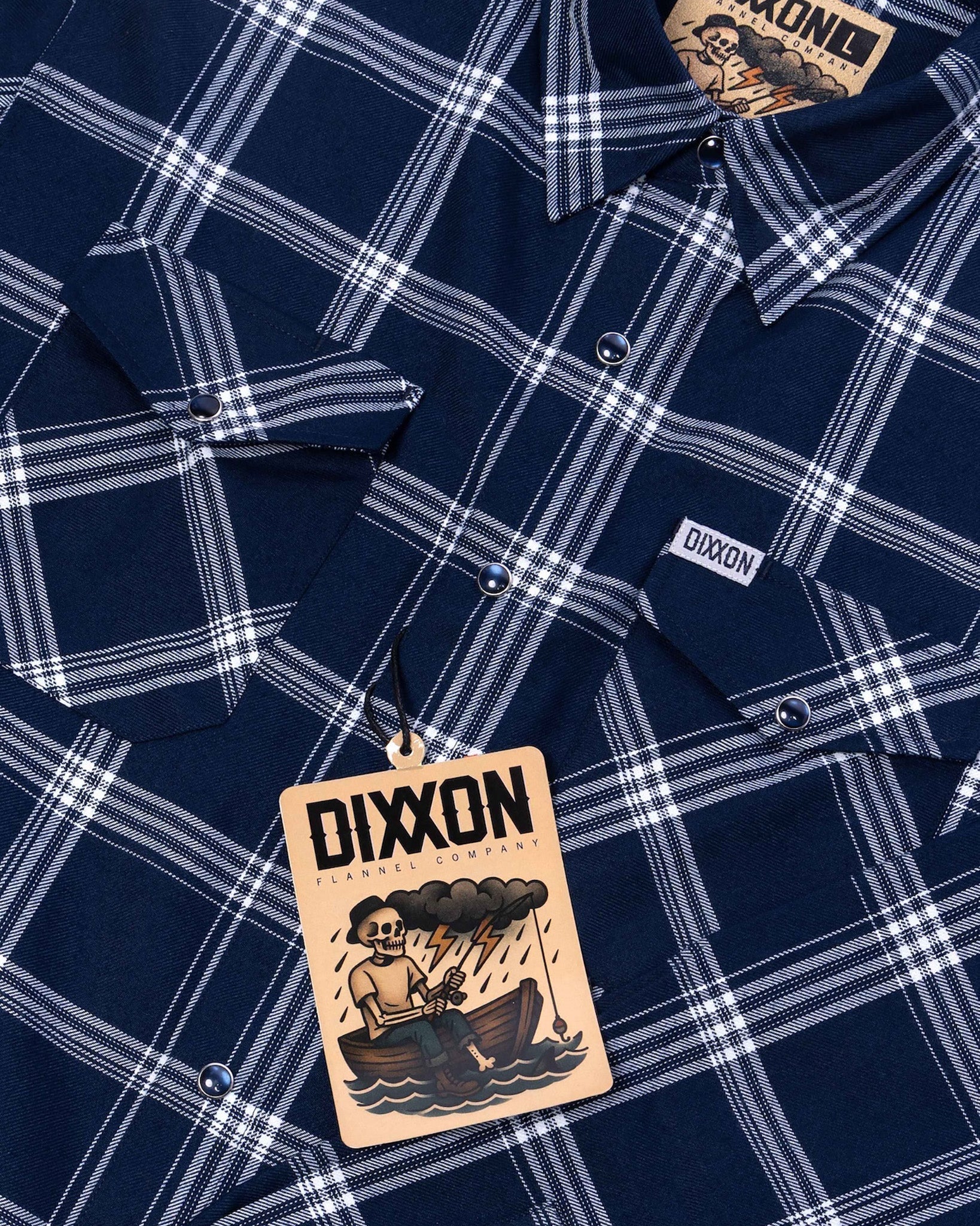 WOMENS HELM FLANNEL (BLUE/WHITE) | DIXXON