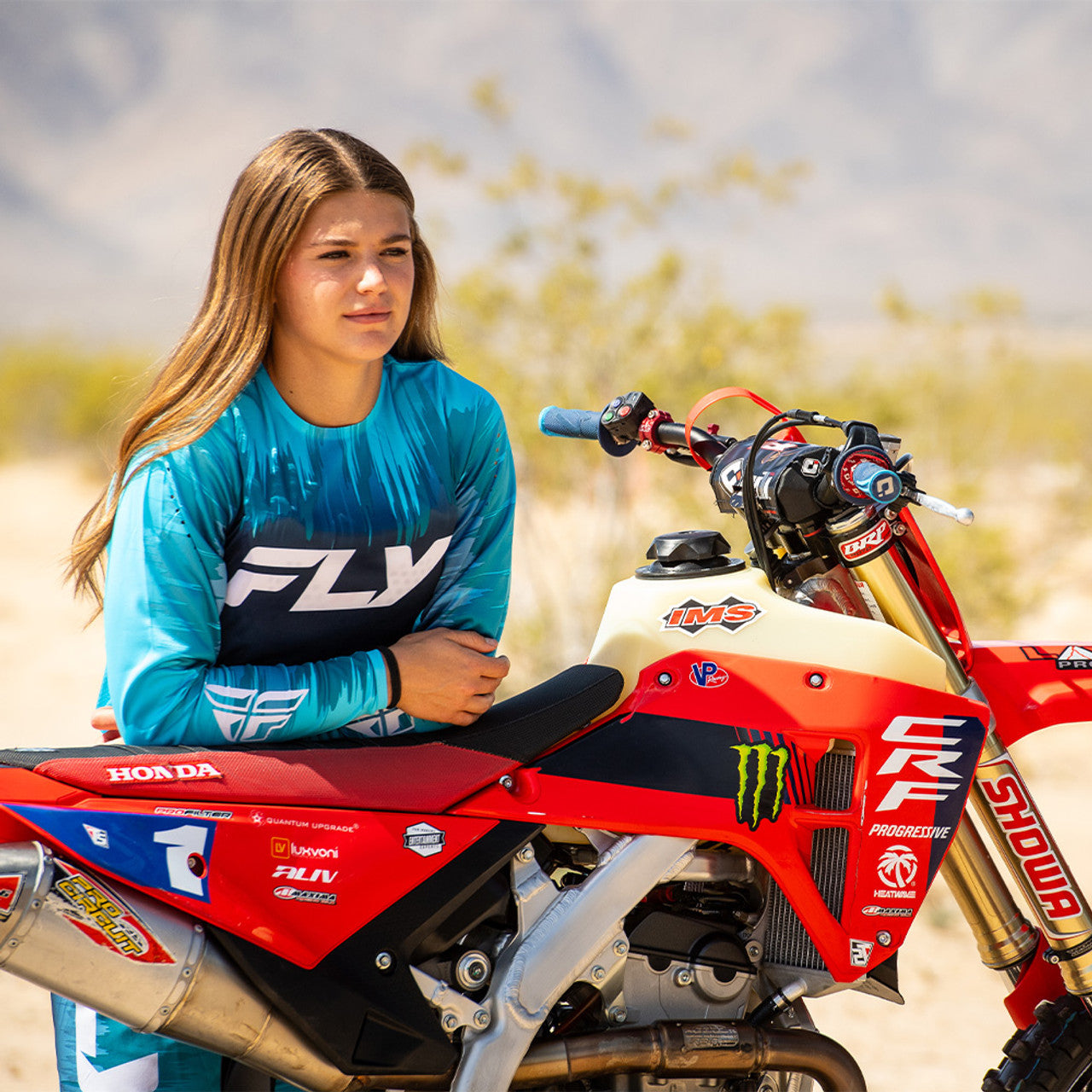 WOMEN'S LITE MX JERSEY (Aqua/Navy/White) | FLY RACING