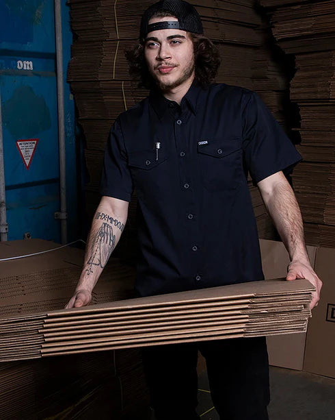 MEN'S WORKFORCE SHORT SLEEVE SHIRT (Navy) | DIXXON