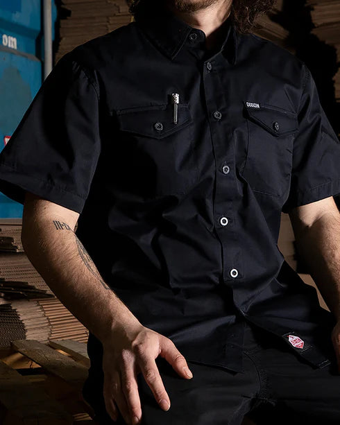 MEN'S WORKFORCE SHORT SLEEVE SHIRT (Navy) | DIXXON